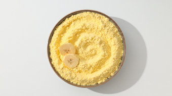 Banana flour, concept of cooking food, tasty banana flour